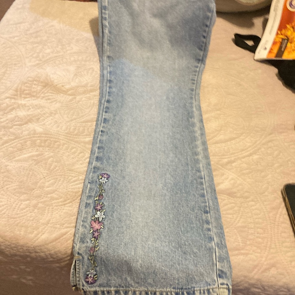 Vintage classic Light Blue embroidery pants - Picture 2 of 5